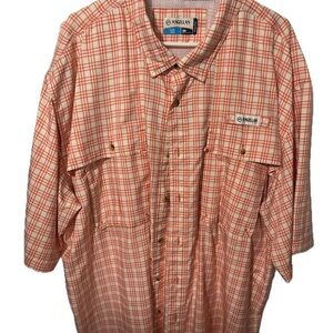 Magellan Outdoors Orange Button Down Casual Shirt